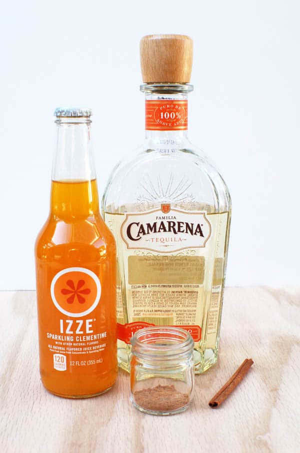 Spiced Clementine Margarita Recipe with Izze Soda Cupcakes and Cutlery