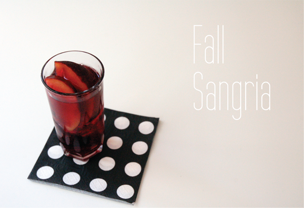Fall Sangria with cloves and vanilla