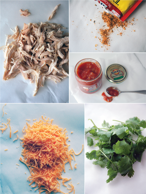 Ingredients for walking tacos