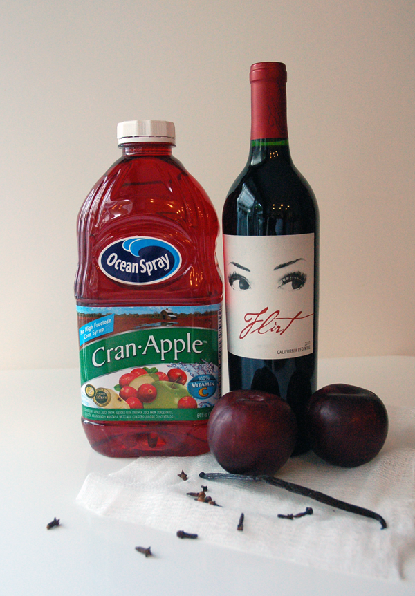 Ingredients for fall sangria