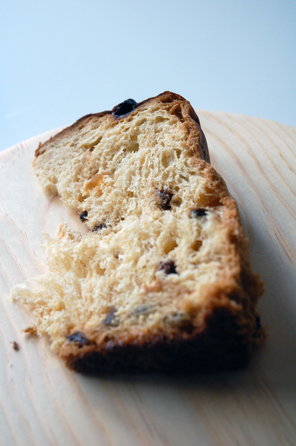 sliced panettone for fall breakfast