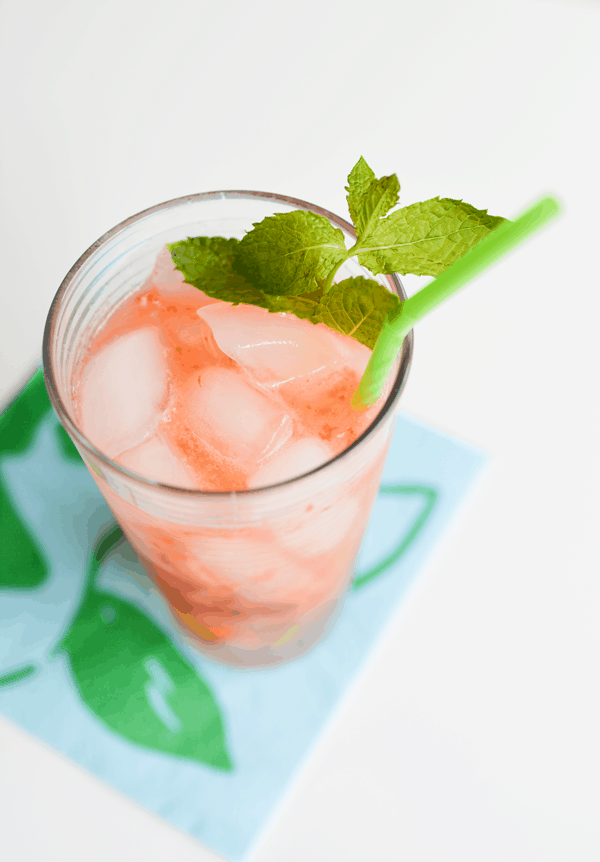 Muddled Ginger Strawberry Sparkling Water Cupcakes and Cutlery