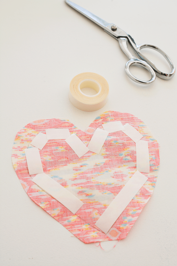 Easy No Sew Fabric Heart Pillows for Valentine's Day Cupcakes and Cutlery