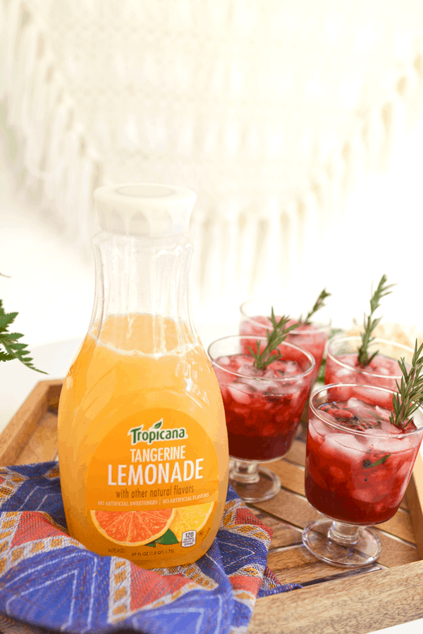 Store-bought lemonade makes this bourbon whiskey cocktail quick and easy to make! It's perfect for holiday parties and girl's night in!