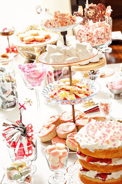 pink dessert table for new years eve