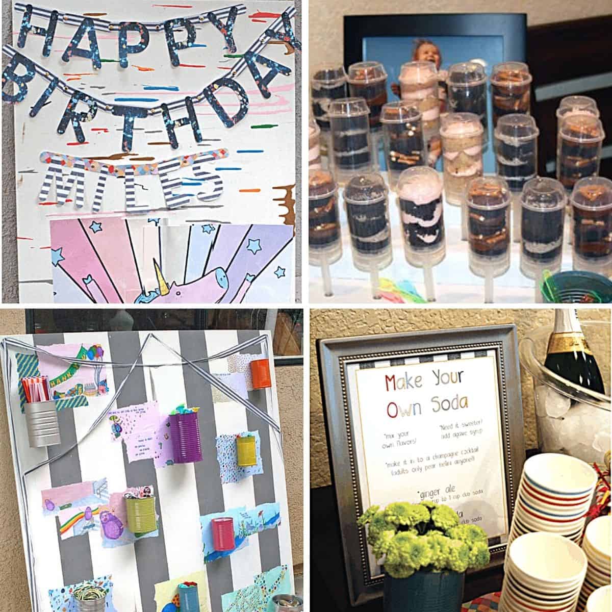 Modern Whimsy Art Party Decorations - 2-Piece Banner Set With Happy Birthday & Paint Garland