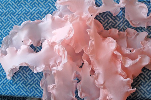 streamer decorations made from plastic tablecloths