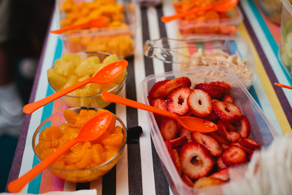 Fruit salad snack idea for a birthday party. 