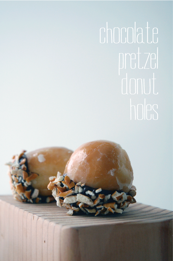 chocolate pretzel donut holes