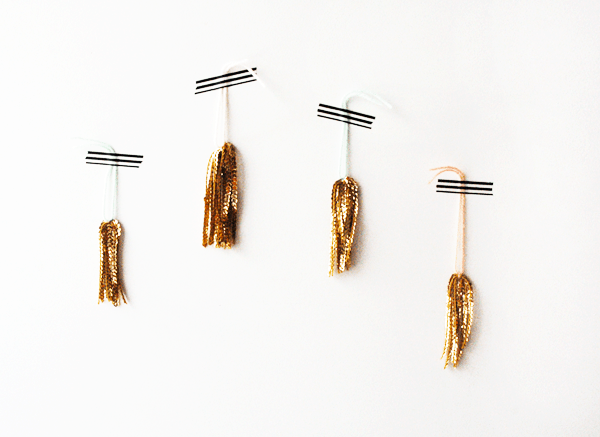 Sequin Tassel DIY - Cupcakes and Cutlery