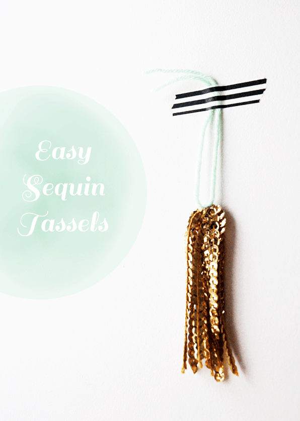 These gold sequin tassels are adorable and so easy to make. Tassel party decor is super cute and sparkly. This craft is perfect for a little girl's party decoration! 
