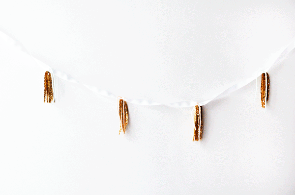 Follow this easy DIY for gold sequin tassels and easily make them in to a tassel garland for any party!