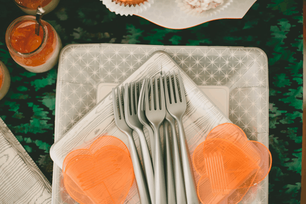 faux bois paper napkins by Martha Celebrations