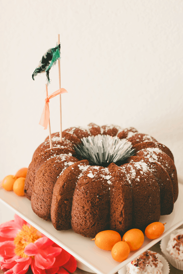 spiced bundt cake for dessert and cocktail party