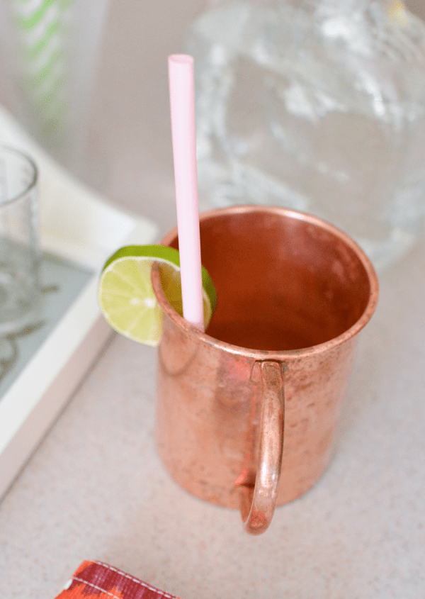 The perfect cocktail to serve at your Mules and Jewels Party is the classic Moscow Mule in a copper mug