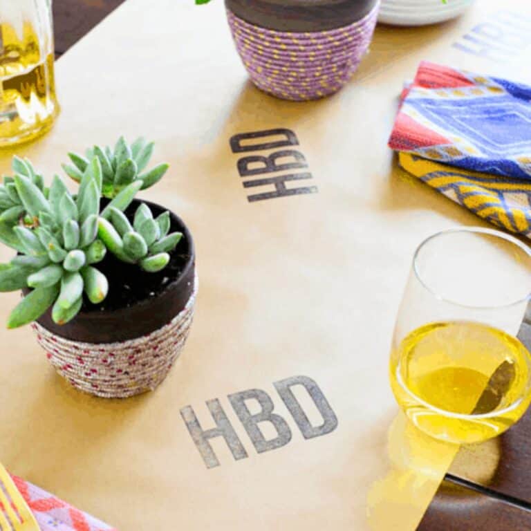 DIY Table Runner Birthday Idea