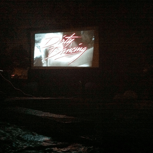 Outdoor movie night with Dirty Dancing