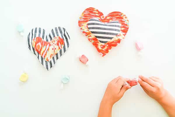 Heart Shaped Pillow Diy For Valentine S Day Cupcakes And Cutlery