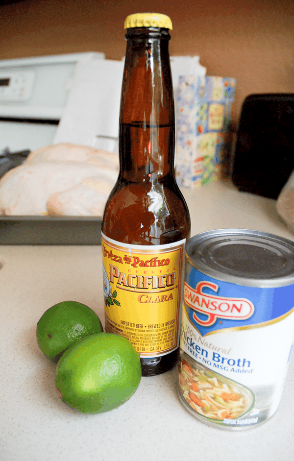 Pacifico beer, lime and chicken stock make for the most delicious roast whole chicken.