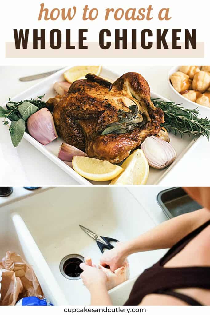 How to roast a whole chicken at home.