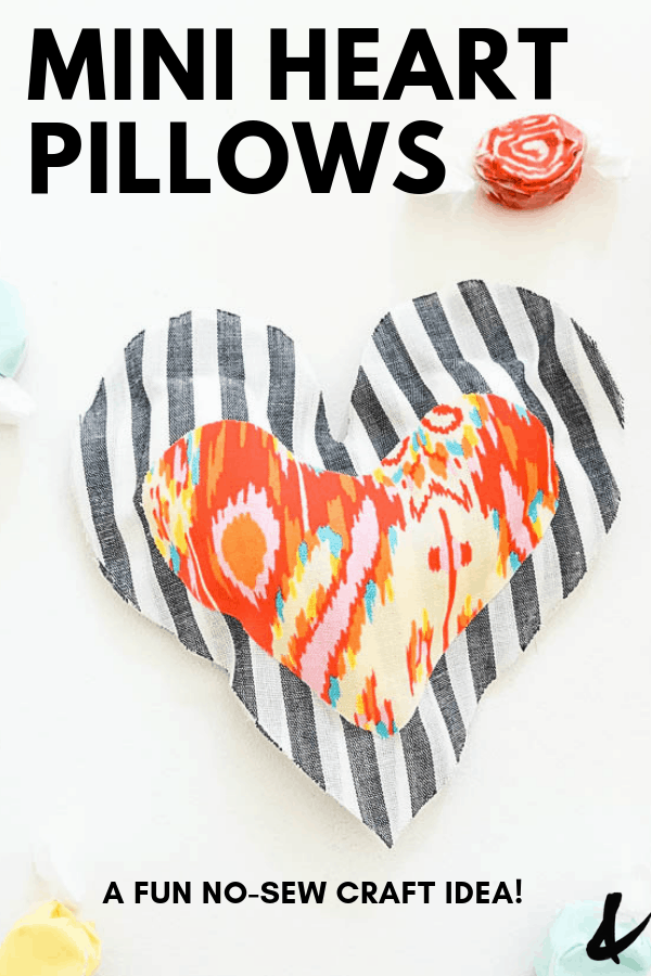 mini heart pillows to make for valentines