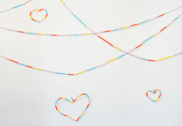 Add some straw heart pizzaz to your garland