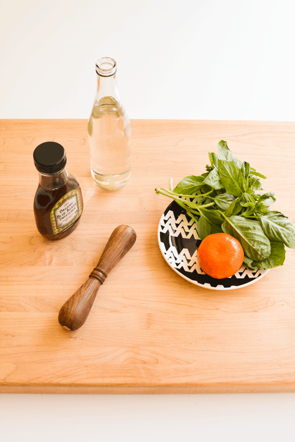 Easy muddled tangerine and basil refresher. // www.cupcakesandcutlery.com