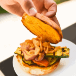 King's Hawaiian grilled vegetable sandwich with mustard and herb marinade. #spon // www.cupcakesandcutlery.com