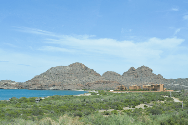 Our first look at Villa del Palmar Loreto from the shuttle.