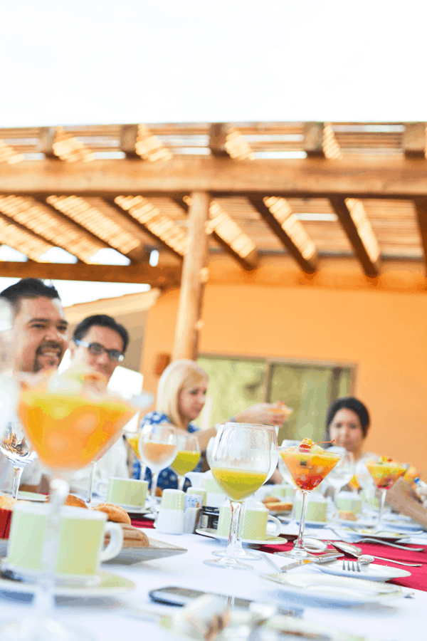 Breakfast at Villa del Palmar Loreto. 