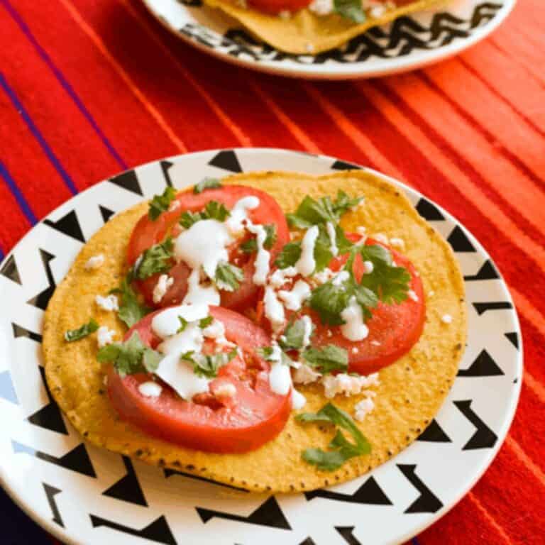 Delicious Tostada Caprese Recipe (Caprese Style Mexican Tostada)