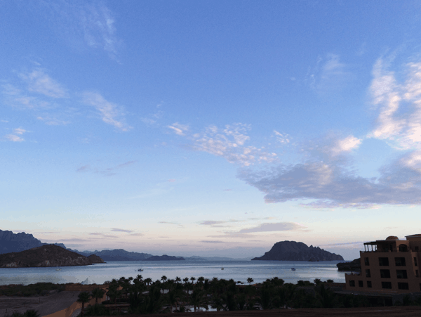 View from my room at Villa del Palmar Loreto. 