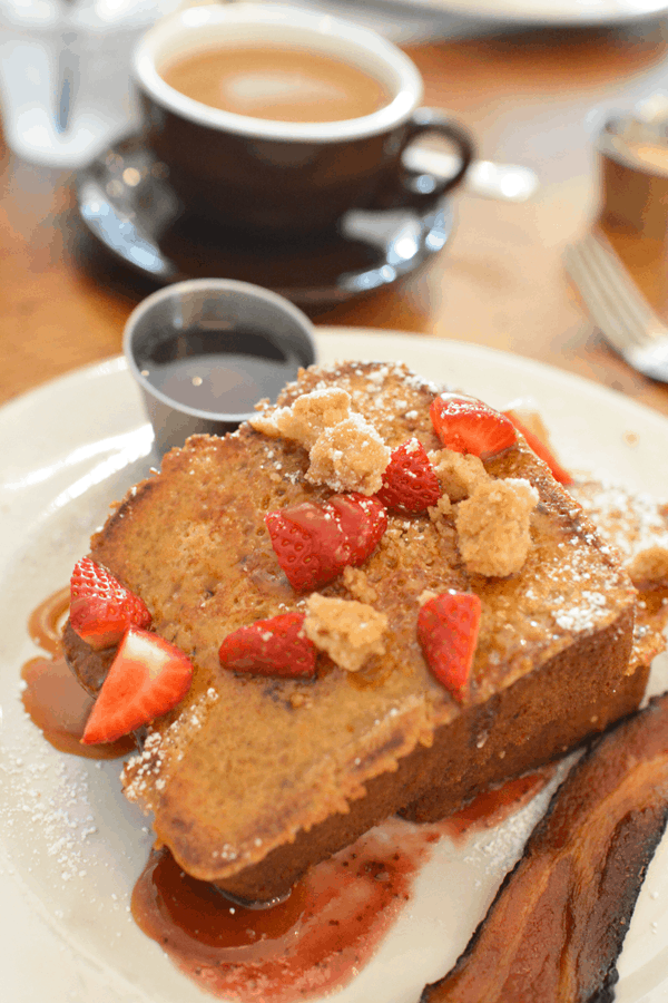Coffee Cake French Toast at King's Highway at The Ace Hotel Palm Springs. So good! // cupcakesandcutlery.com