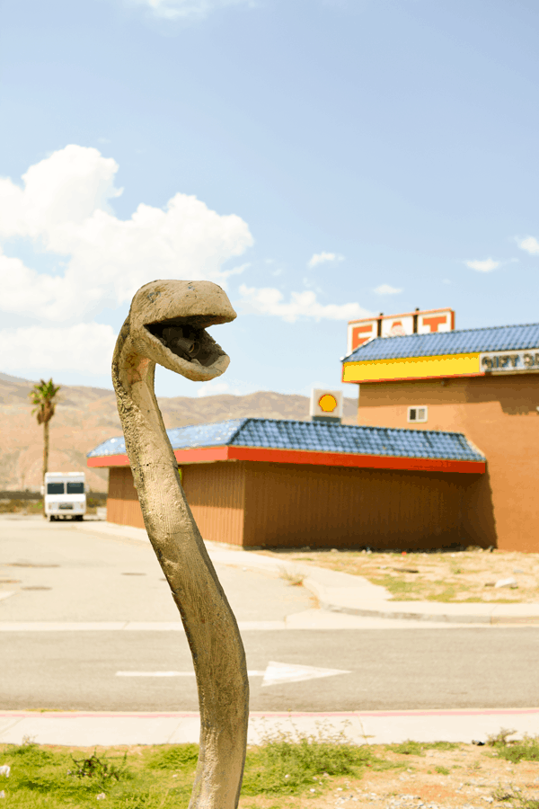 Cabazon dinosaurs outside of Palm Springs.