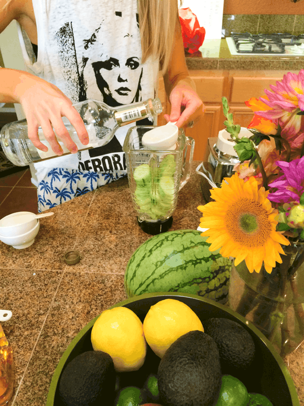 Mixing cucumber margaritas in Palm Springs. #campmixalot. // cupcakesandcutlery.com