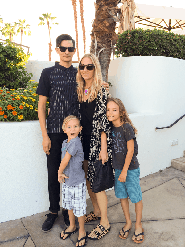 Family vacation photo at Rancho Las Palmas.