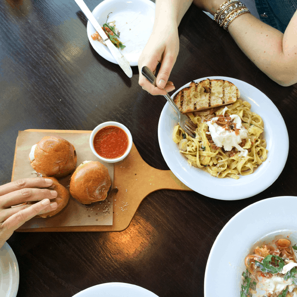 Meatball sliders and fresh pasta make Appetito Deli a great lunch spot in Palm Springs. // cupcakesandcutlery.com