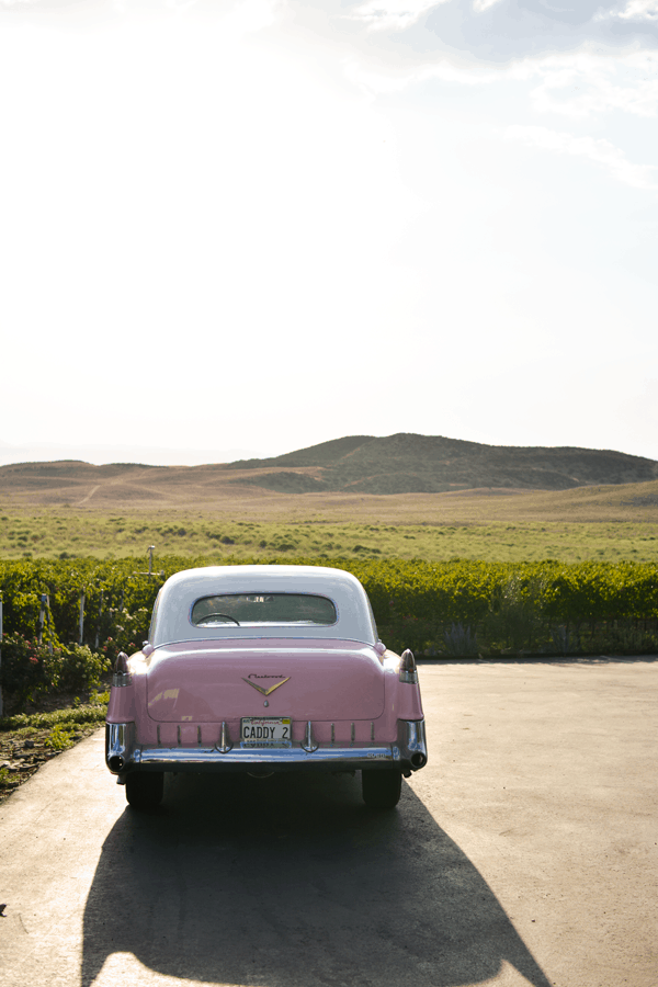 An antique pink Cadillac. A really fun way to tour Temecula Valley. 