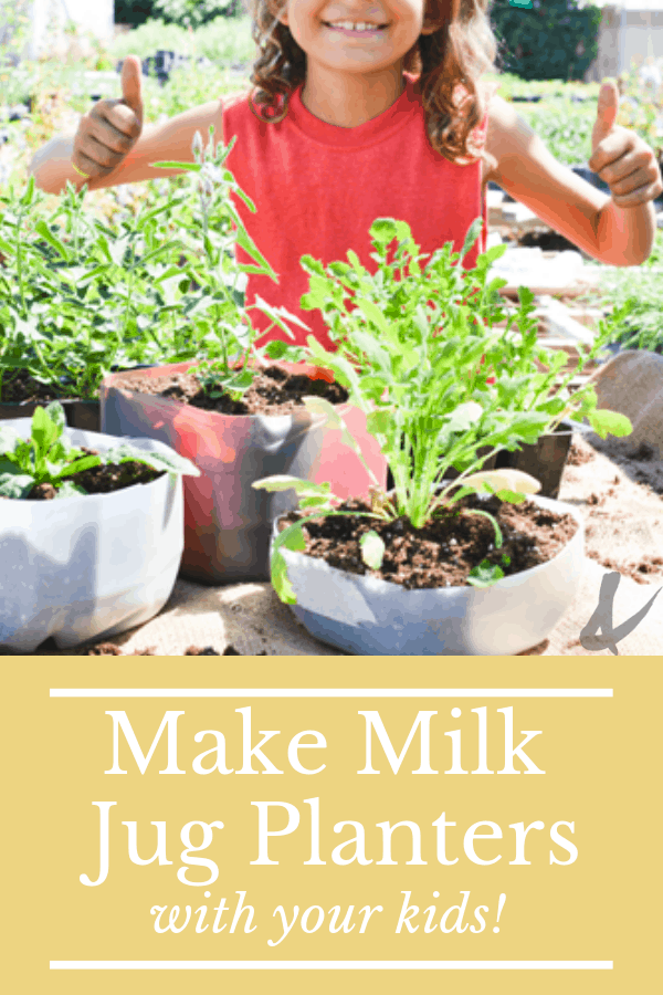 DIY Upcycled Milk Jug Planters Cupcakes and Cutlery