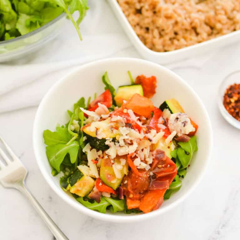 Roasted Vegetable Farro Bowl Recipe (Farro Salad Bowl)