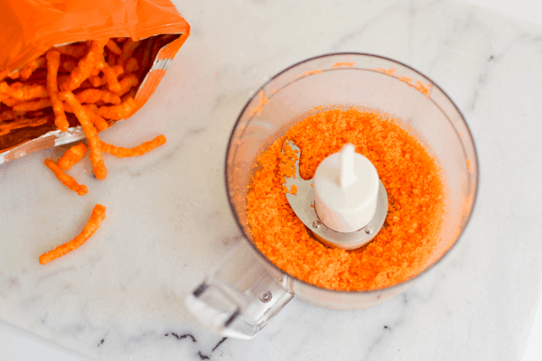 Recipe with cheetos and goat cheese.