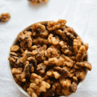 Cinnamon Walnuts Recipe. Perfect for holiday entertaining and Christmas parties. But of course, delicious any time of the year!