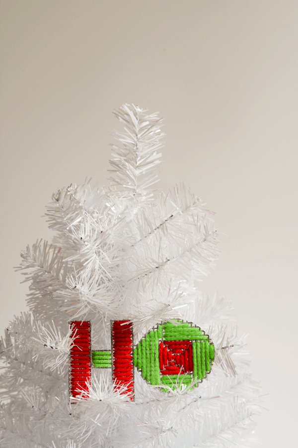 DIY yarn woven Christmas Ornaments. 
