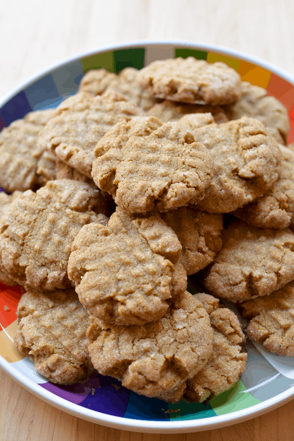 Sunbutter cookies on a plate. 