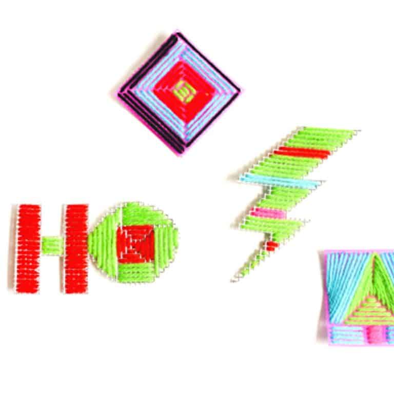 How to make woven yarn ornaments for Christmas.