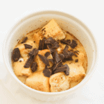 Single serve microwave chocolate bread pudding recipe.
