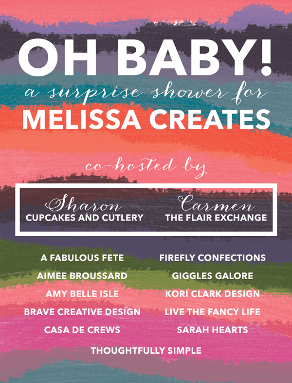 graphic for an online baby shower with a baby shower playlist