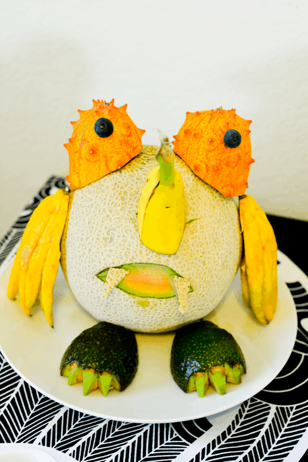 How fun is this fruit monster! Perfect for my son's monster birthday party.