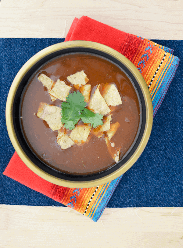 Delicious tortilla soup recipe that is SUPER easy! 