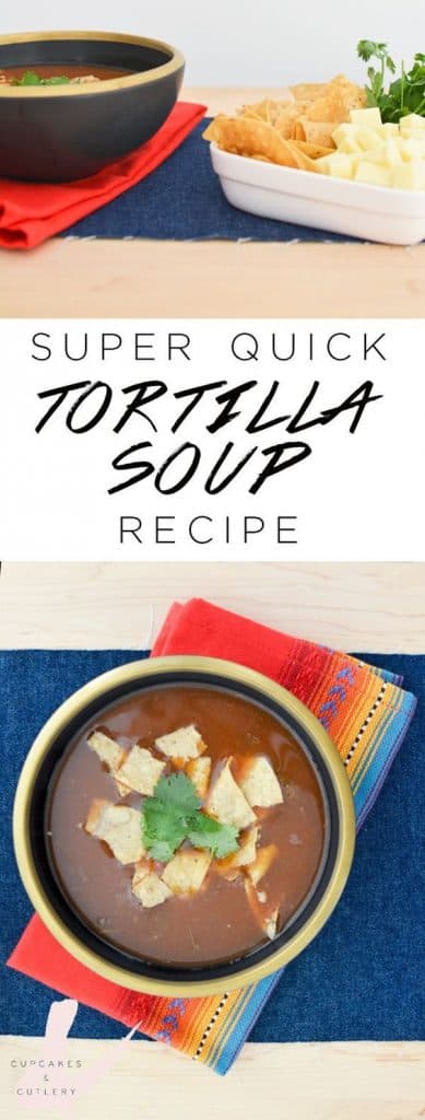Dump Tortilla Soup - just open cans and heat up